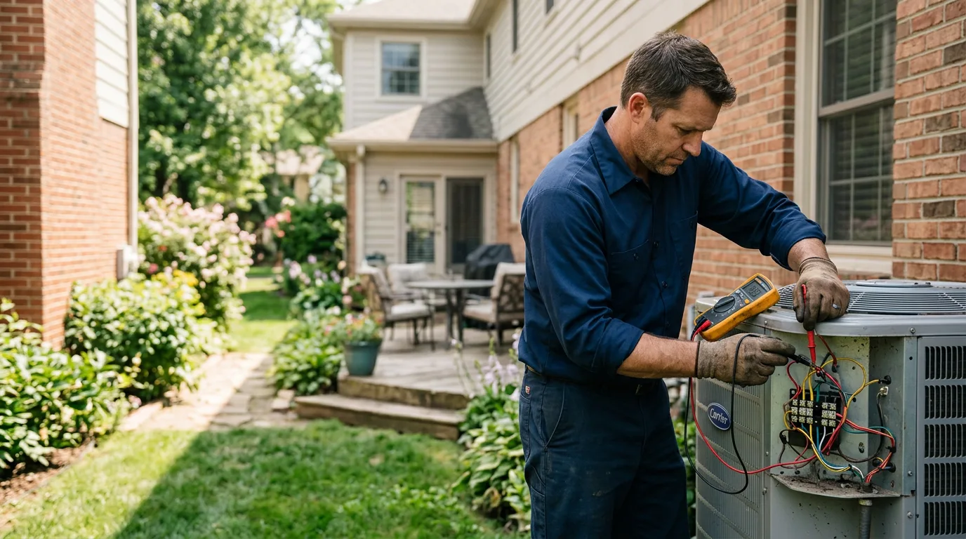 HVAC technician working near Ashford, WV